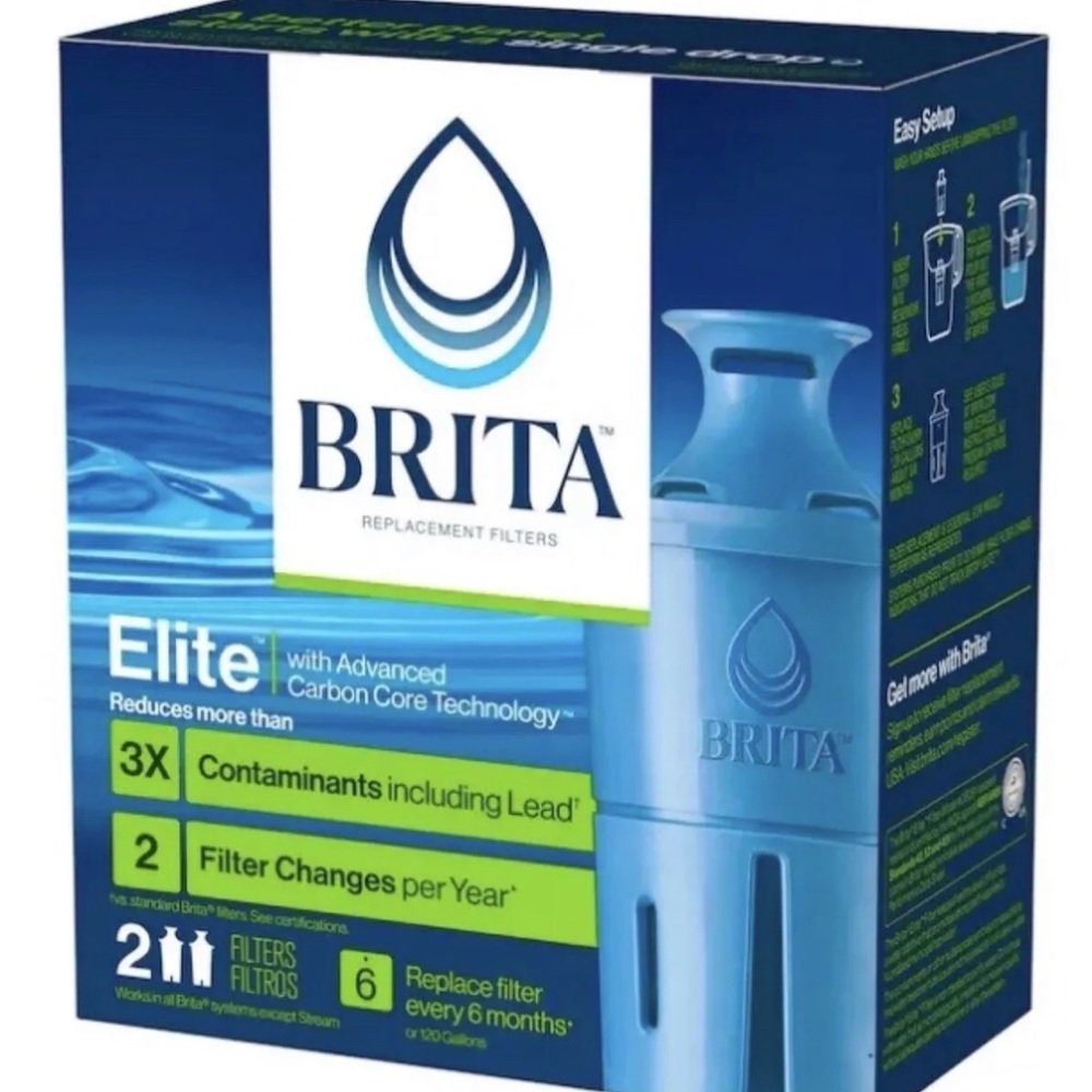 Brita Longlast Replacement Filters for Pitchers Dispensers - 2 Count